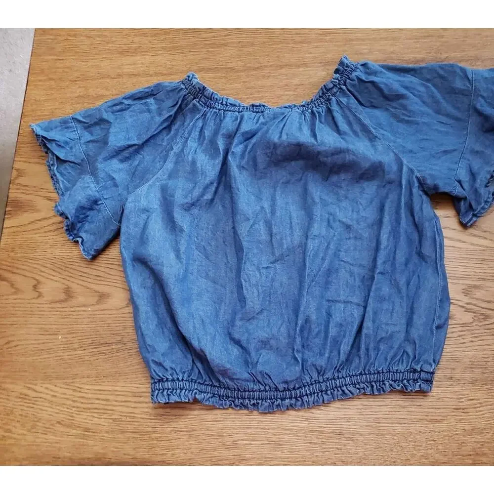 Justice Size 8 Chambray Top
